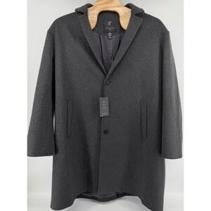 Shaquille O'Neal Xlg Charcoal Gray Wool Blend Overcoat Men Big and Tall Size 5xl